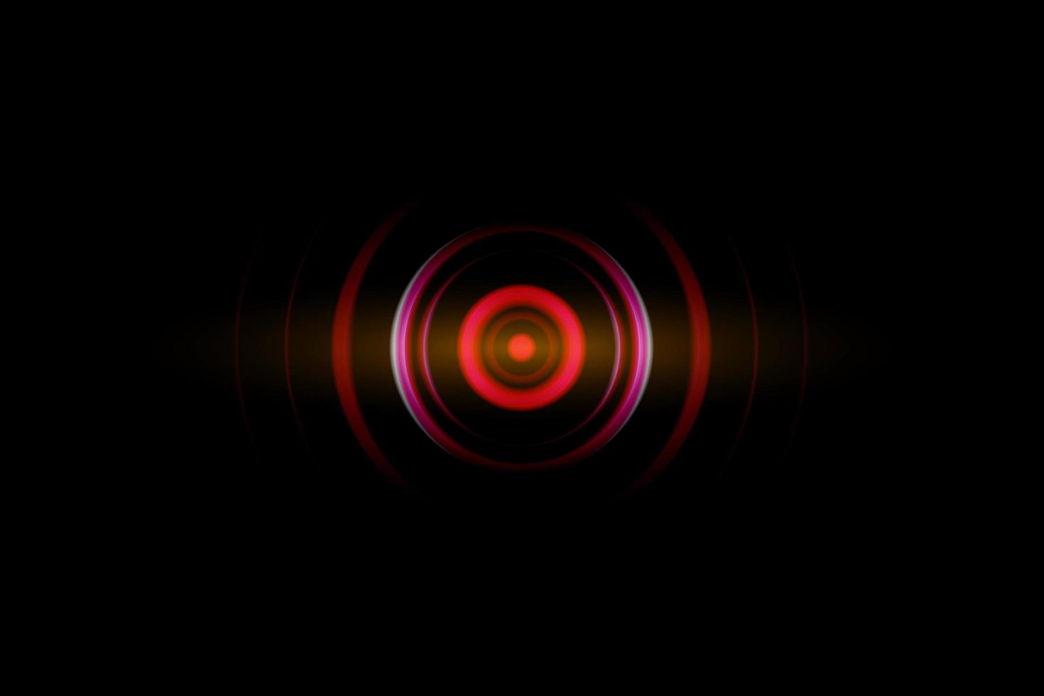 Abstract circle with sound waves oscillating, technology background photo