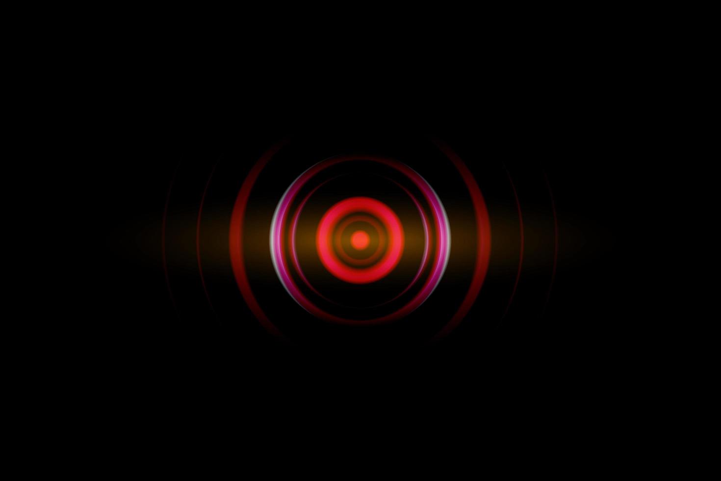 Abstract circle with sound waves oscillating, technology background photo