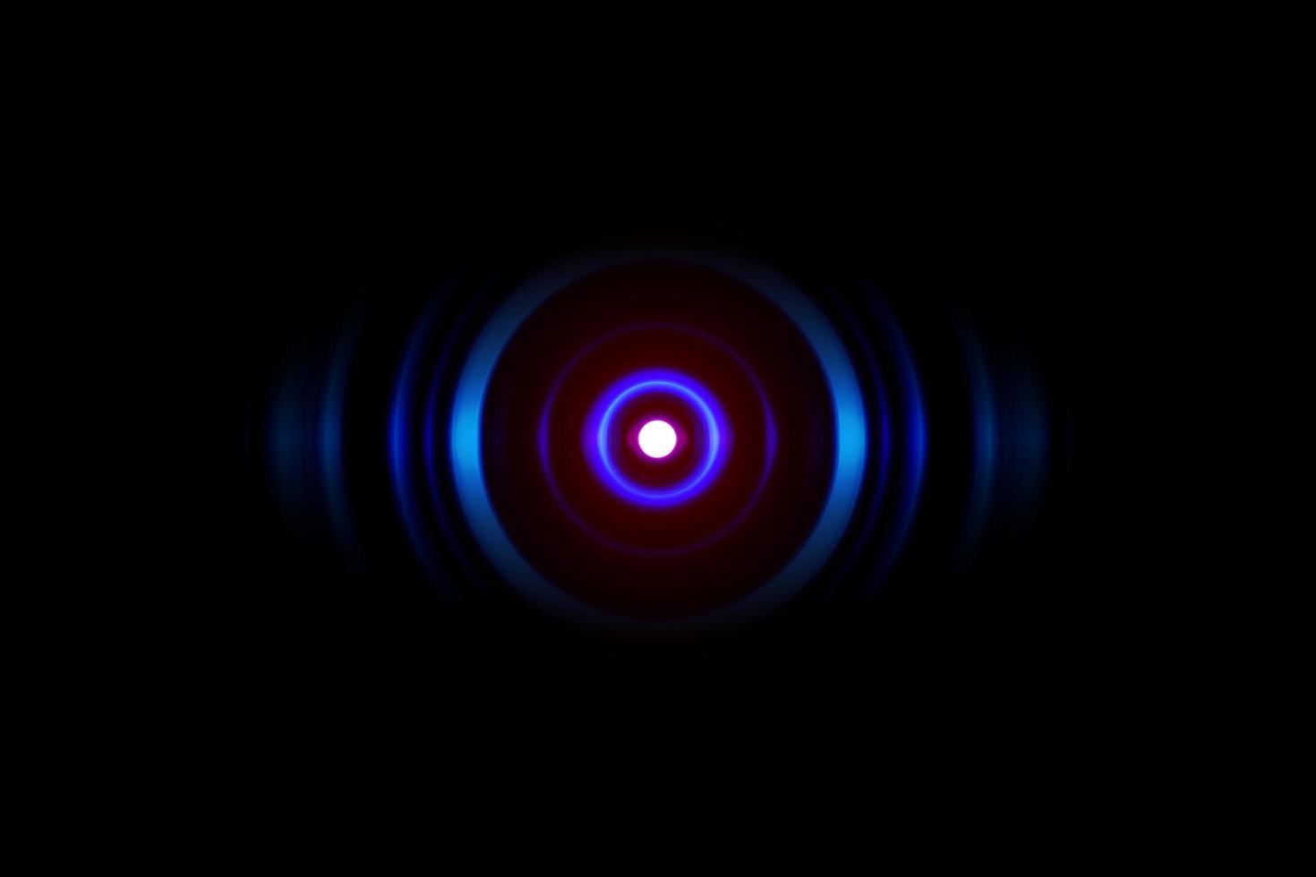 Abstract circle with sound waves oscillating, technology background photo