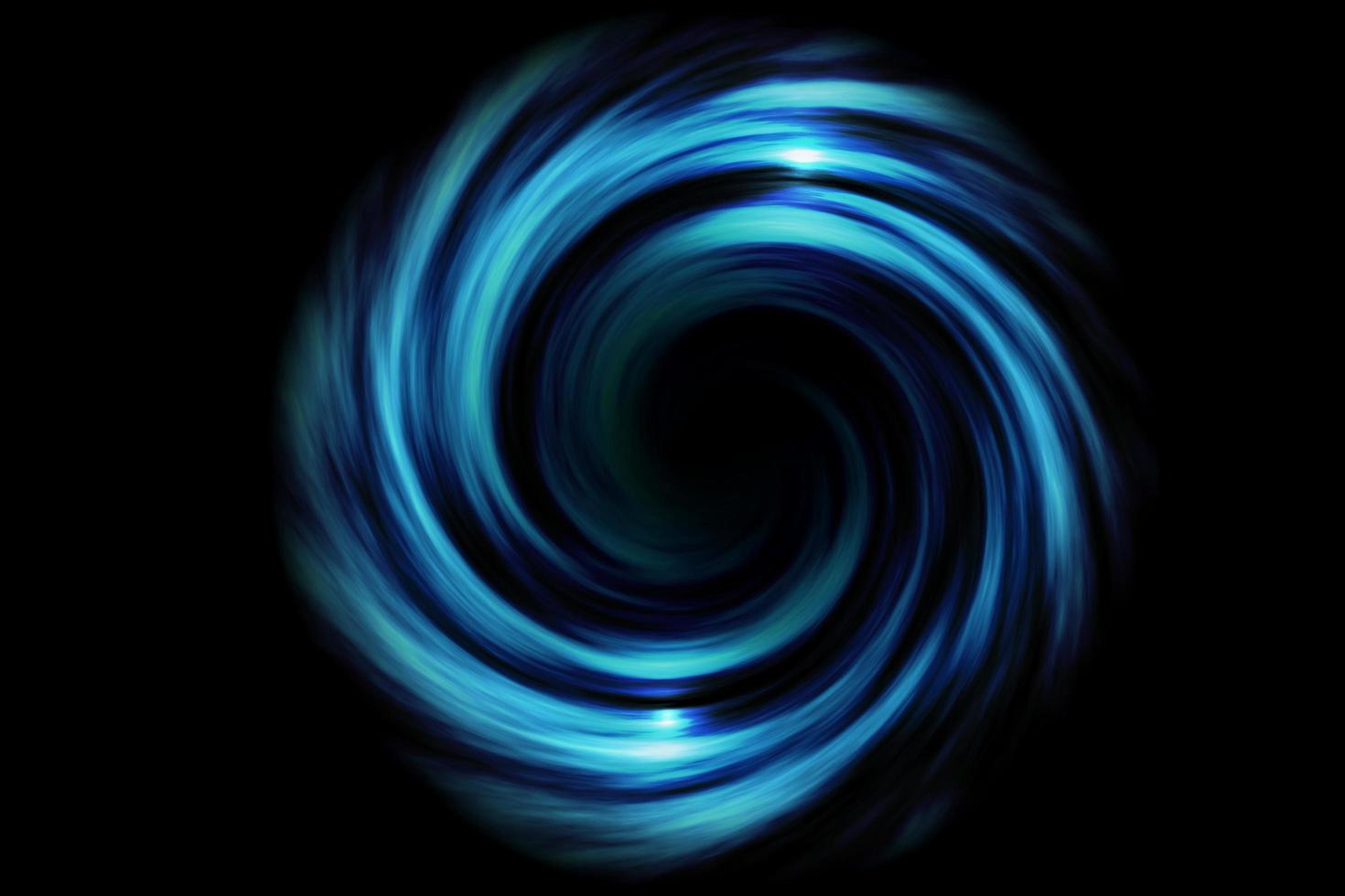 Abstract spiral fog on black background photo