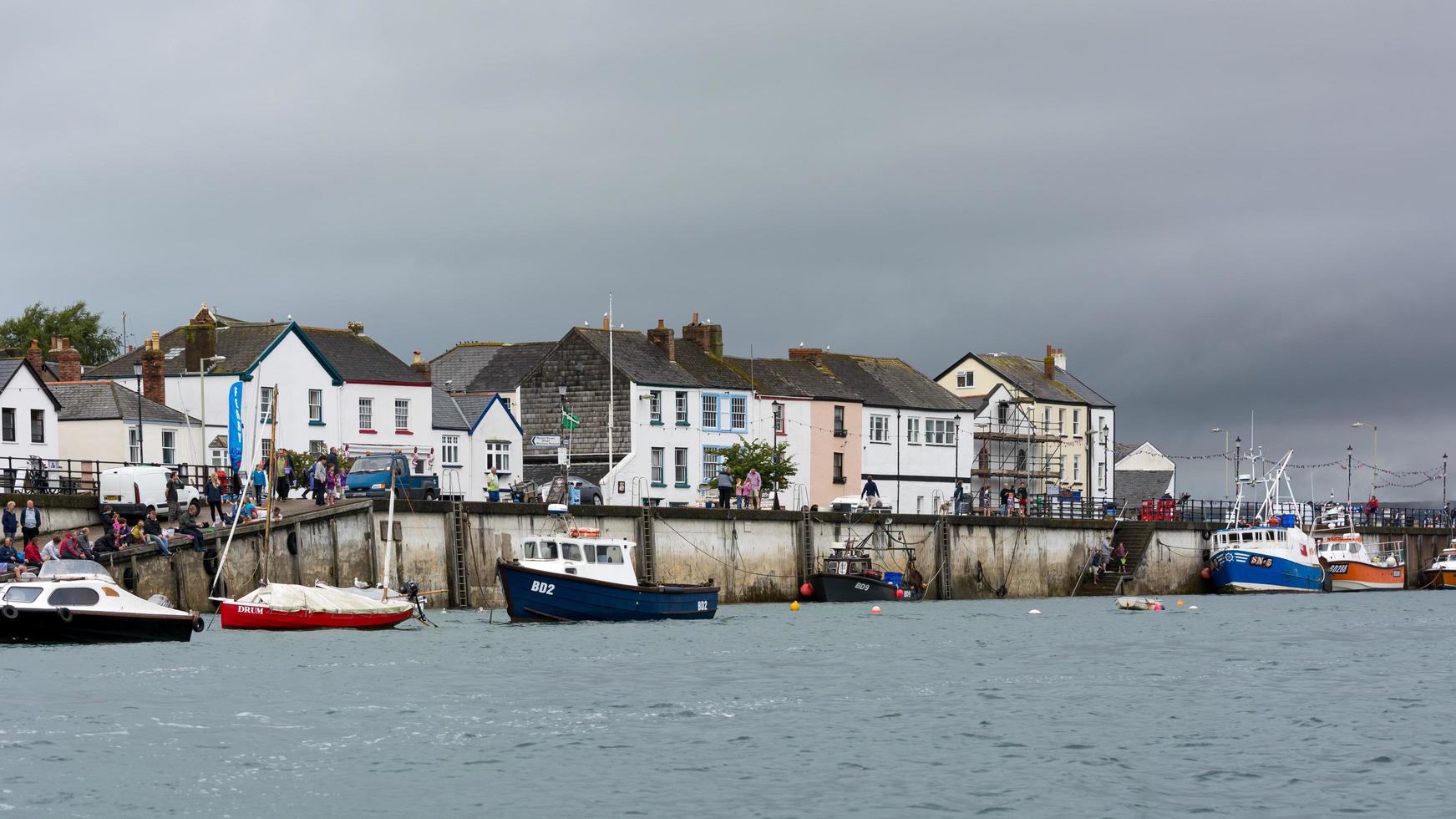 APPLEDORE, DEVON, UK, 2013. Boats moored the estuary photo