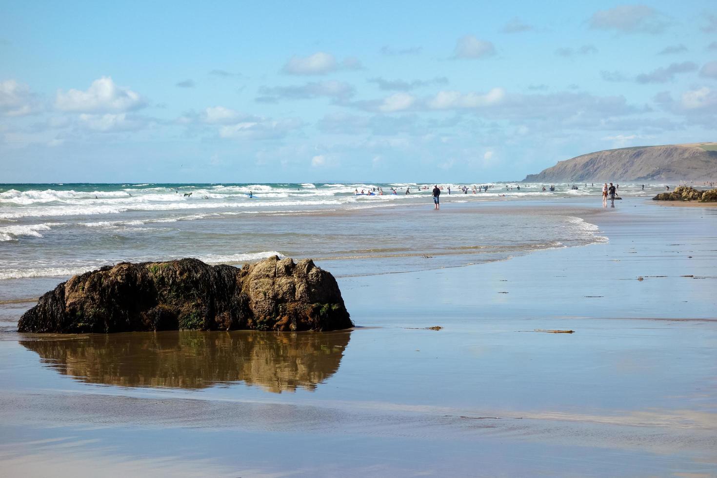 View of the beach at Bude photo