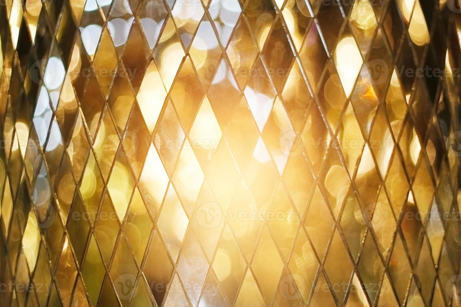 fondo de cristal de mosaico dorado brillante foto