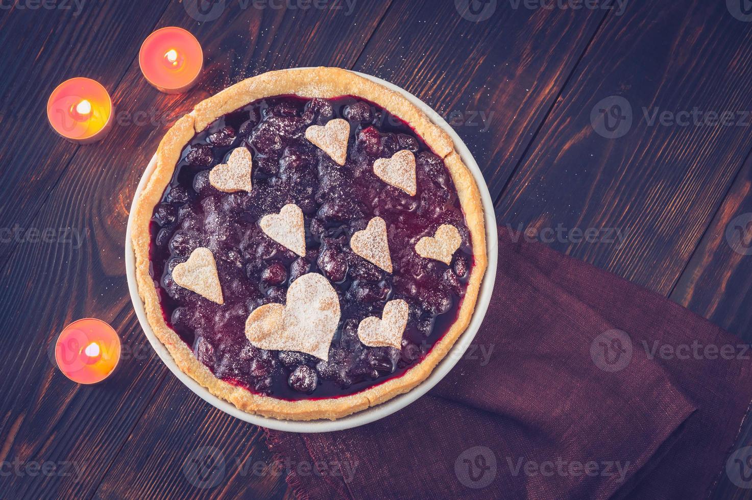 Cherry jam tart photo