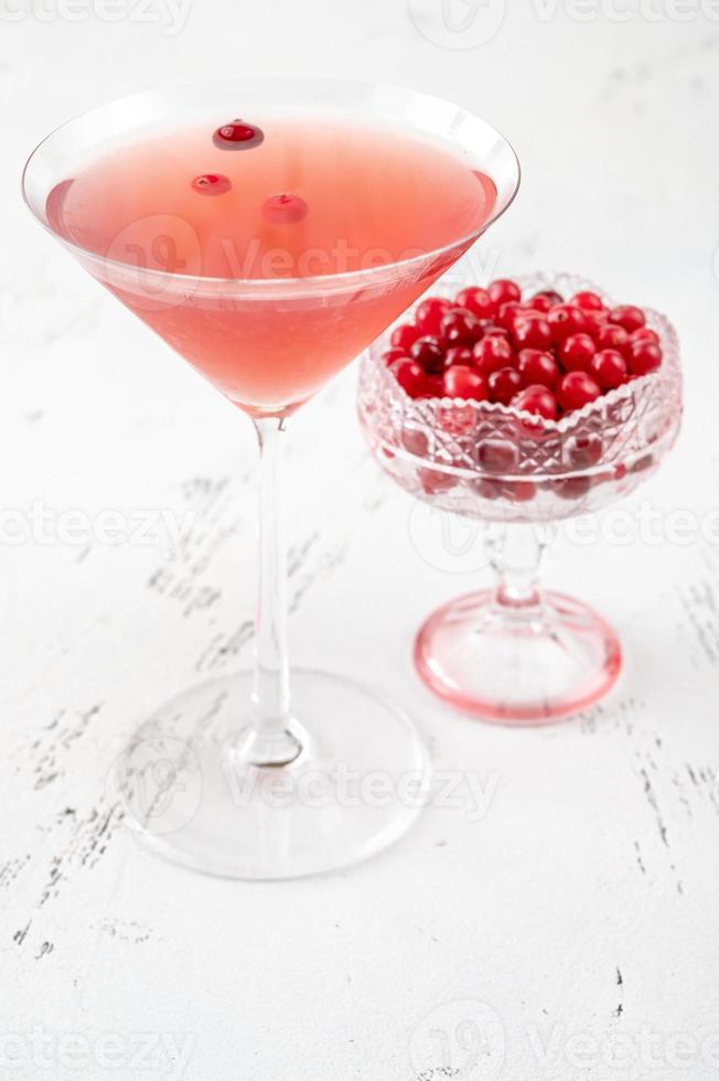 Glass of Cosmopolitan cocktail photo