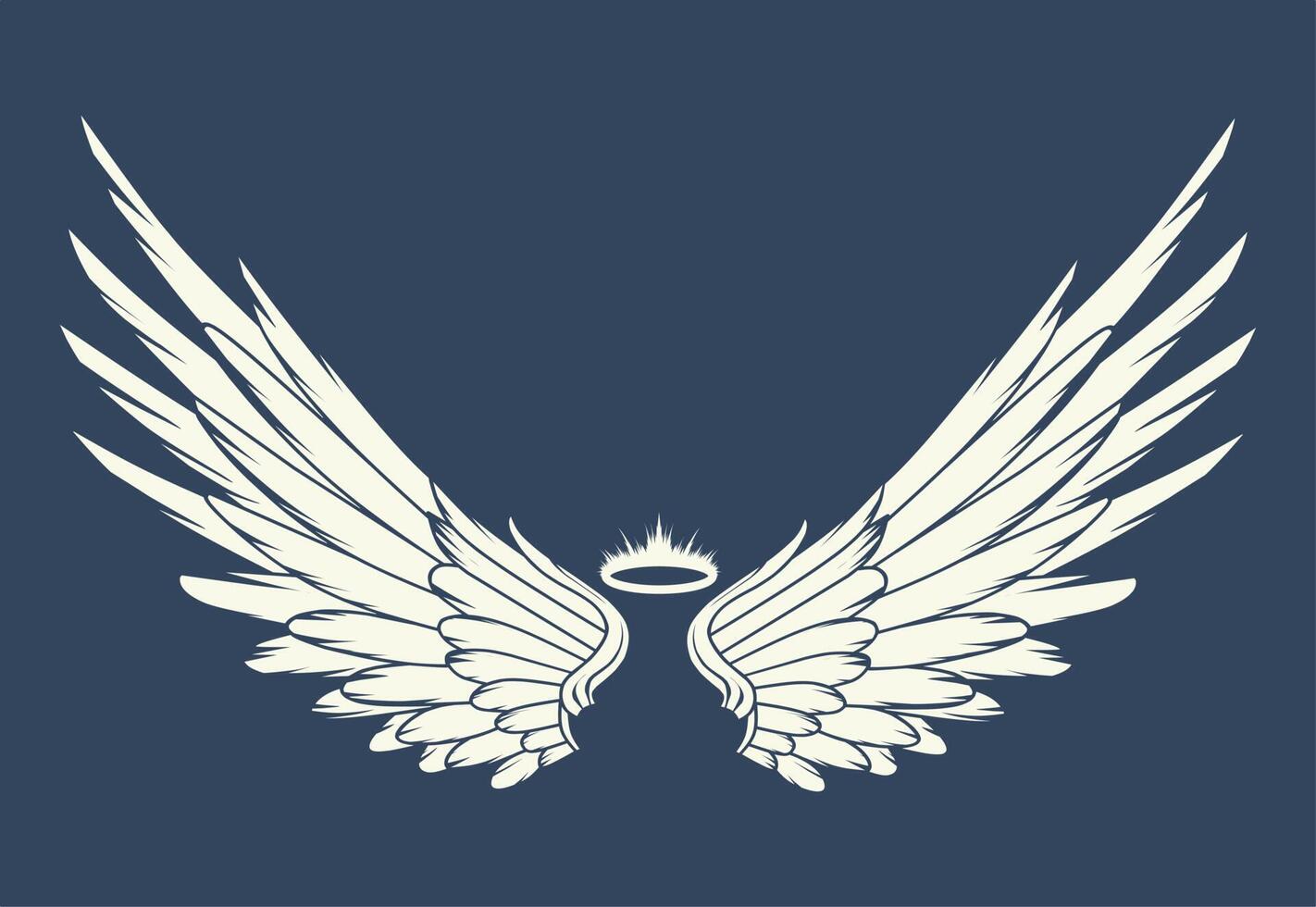 Authentic angel wings logo icon vector design