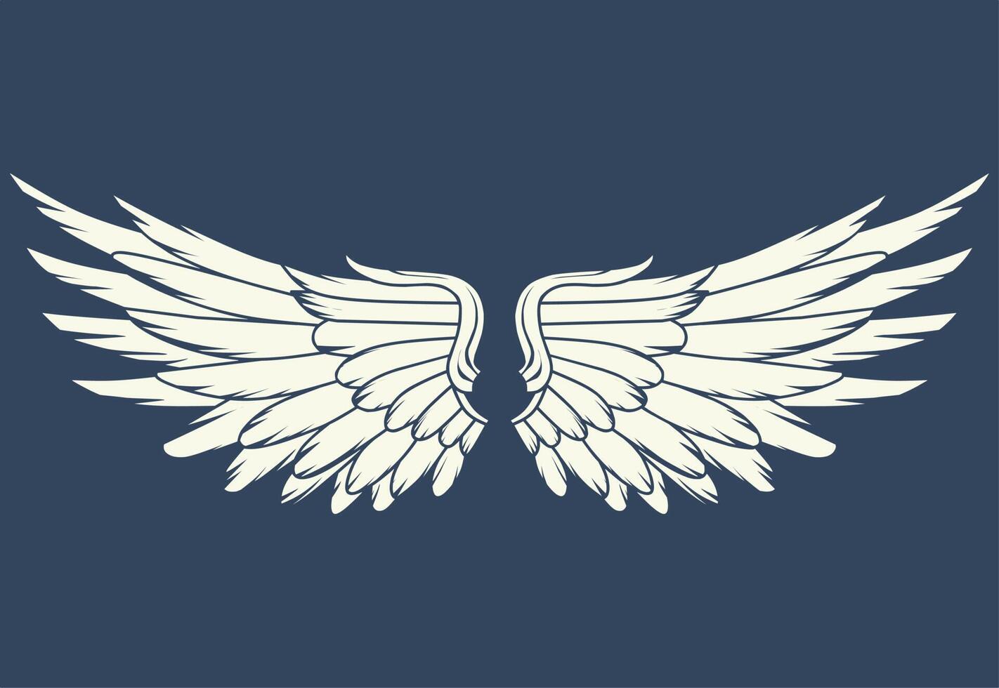Vector logo icon white angel wings