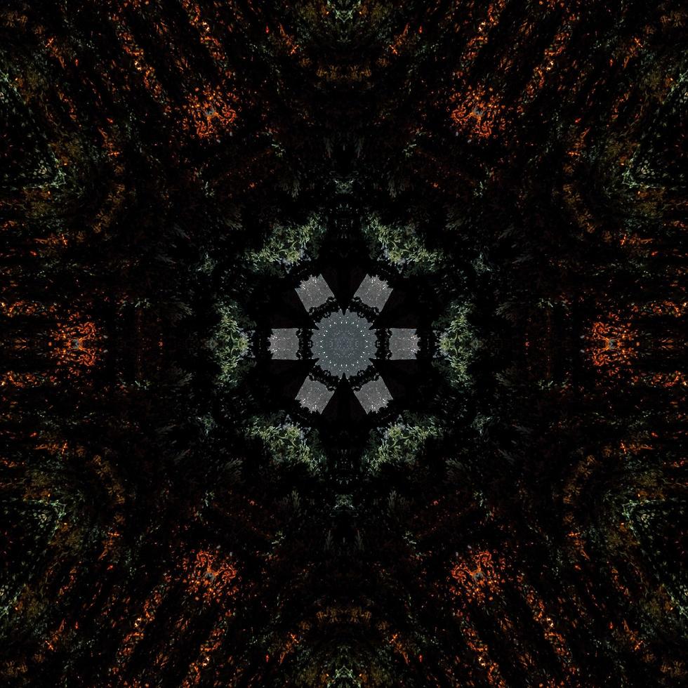 Abstract background. Burning flames kaleidoscope pattern. Free Photo