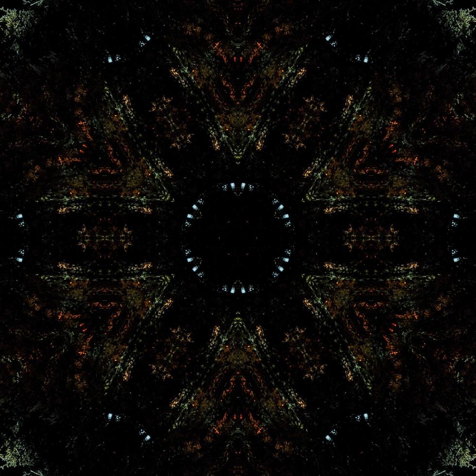 Black abstract background. Dark kaleidoscope pattern. Free Photo