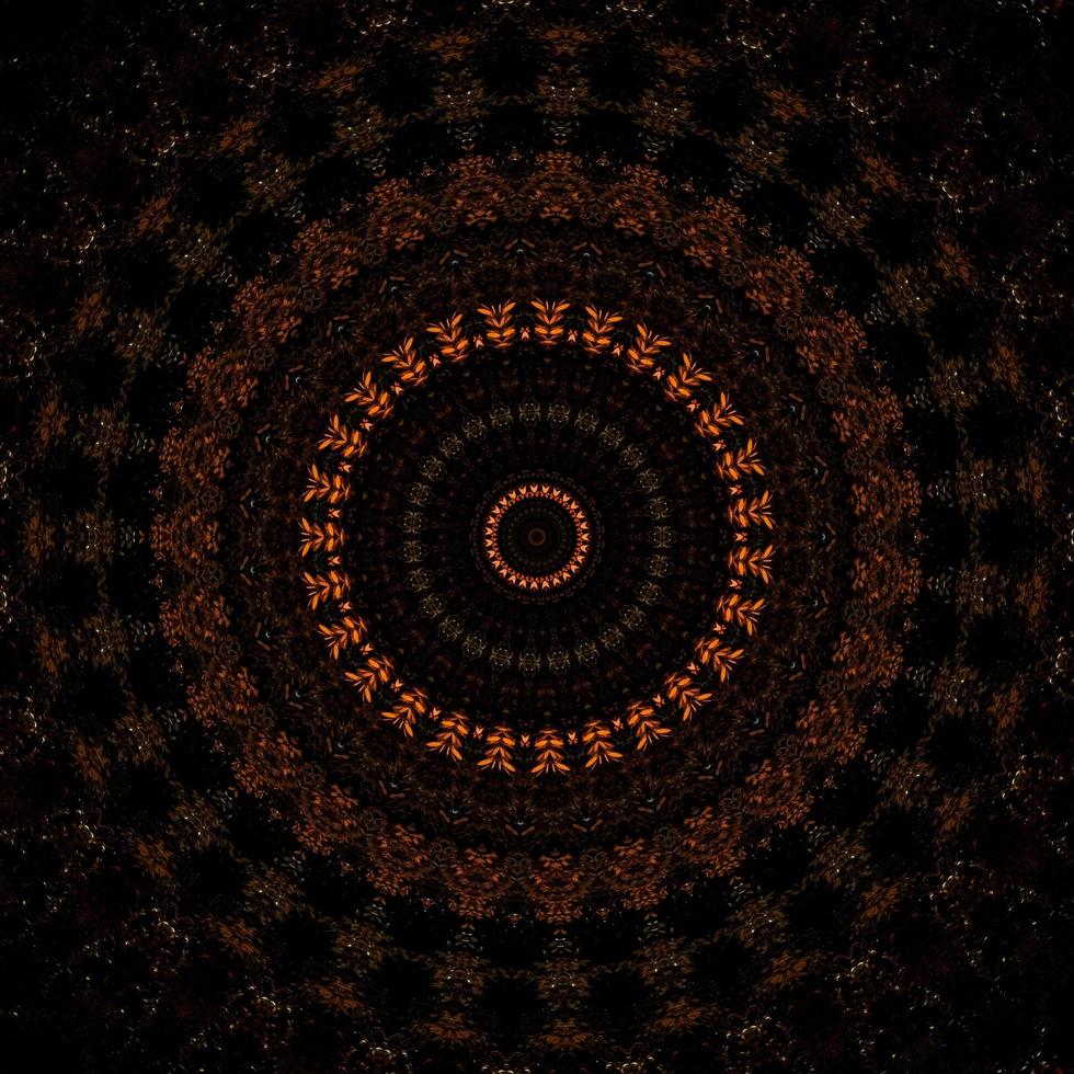 Black abstract background. Dark kaleidoscope pattern. Free Photo