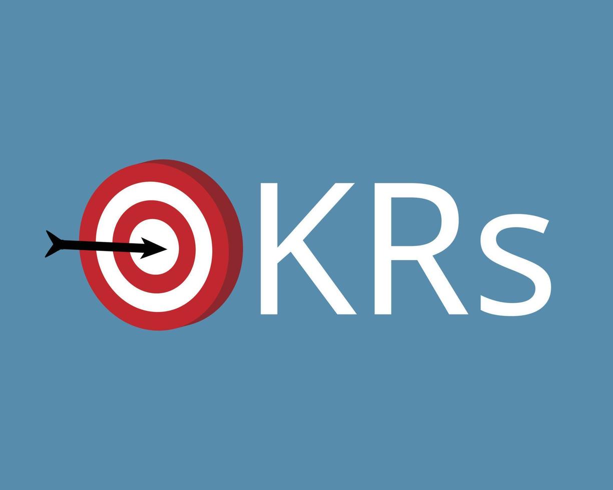 OKR for objective key result banner vector