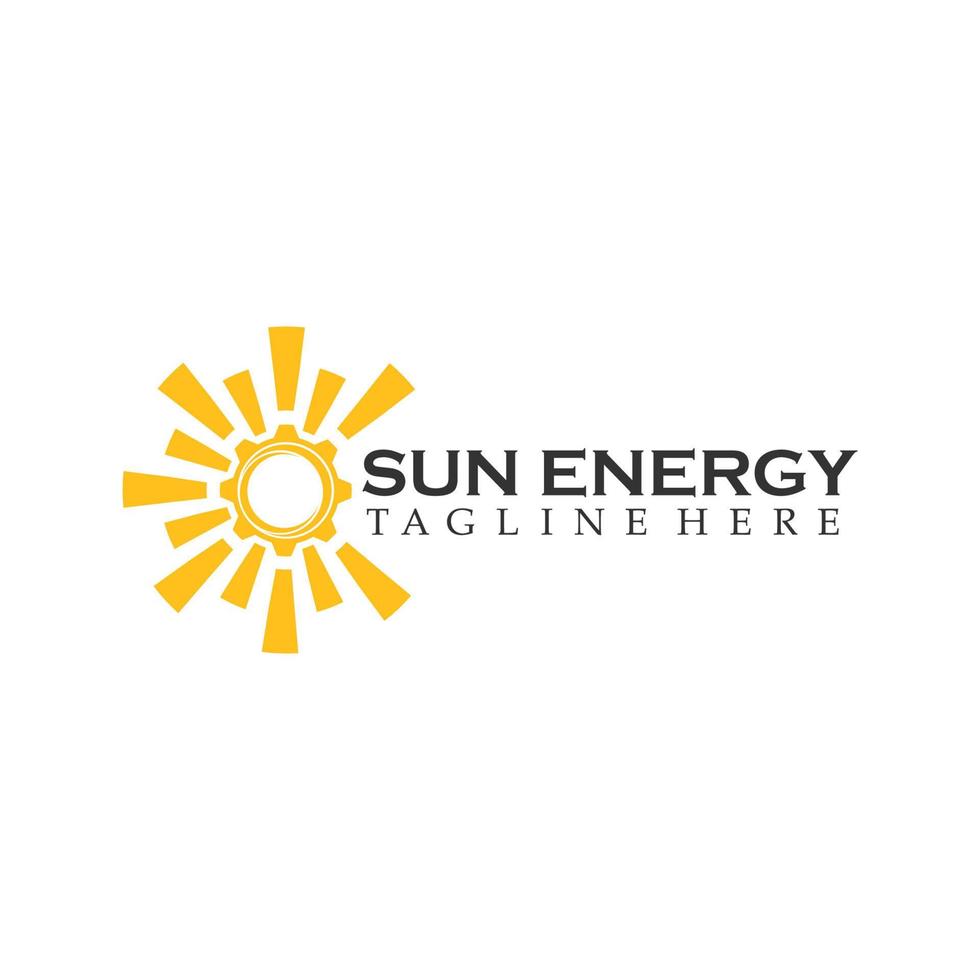 sun energy logo. simple minimalist vector