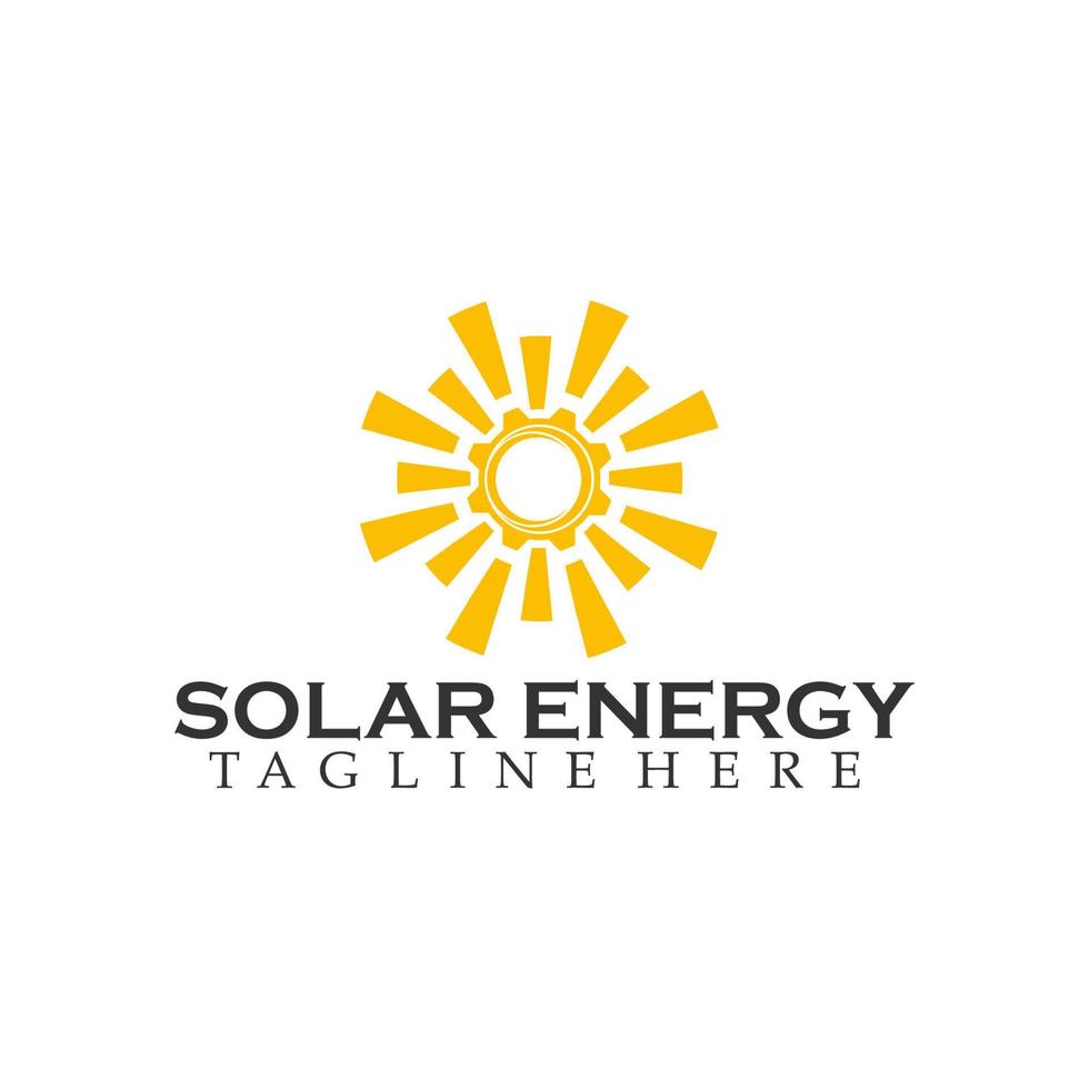 solar energy logo. Solar technology logo design vector