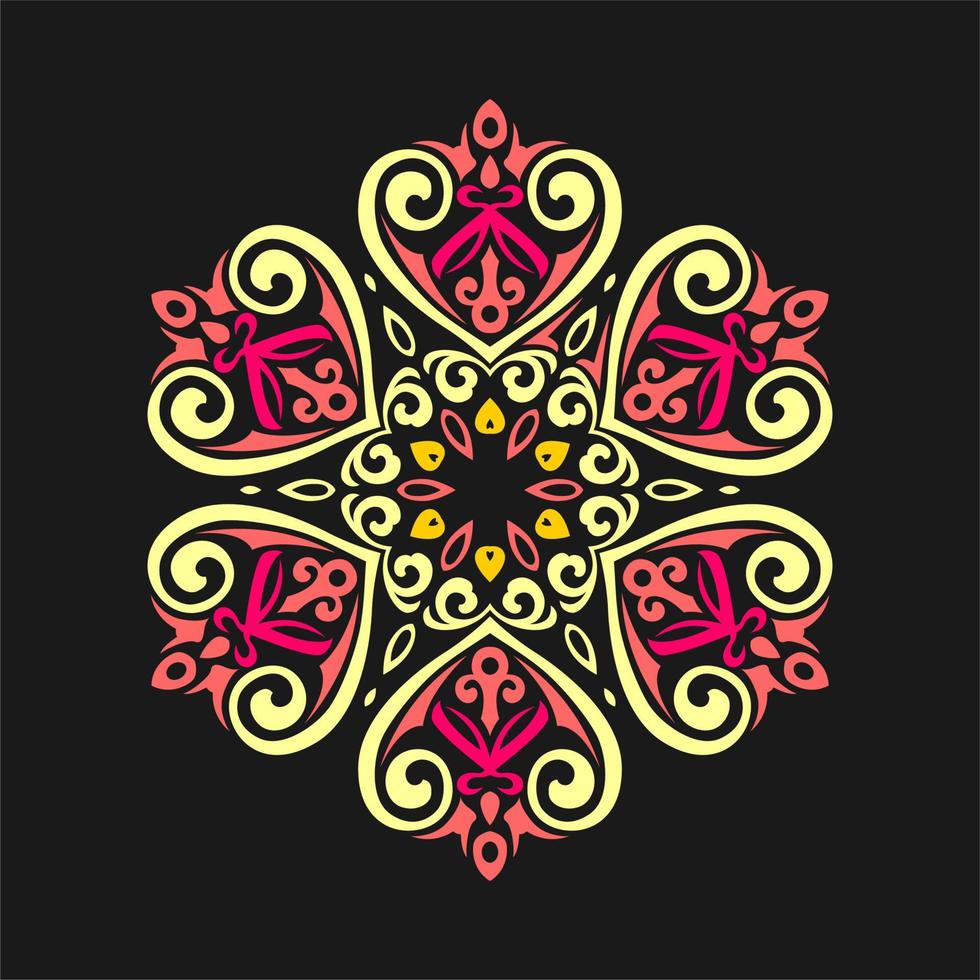 Vector Mandala ornament. Vintage decorative elements. Oriental round pattern. Islam, Arabic, Indian, turkish, pakistan, chinese, ottoman motifs. free Vector
