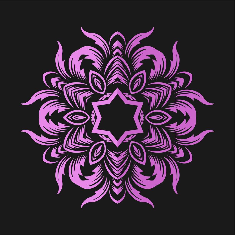 Modern mandala art vector design with a beautiful mix of colours Free Vector