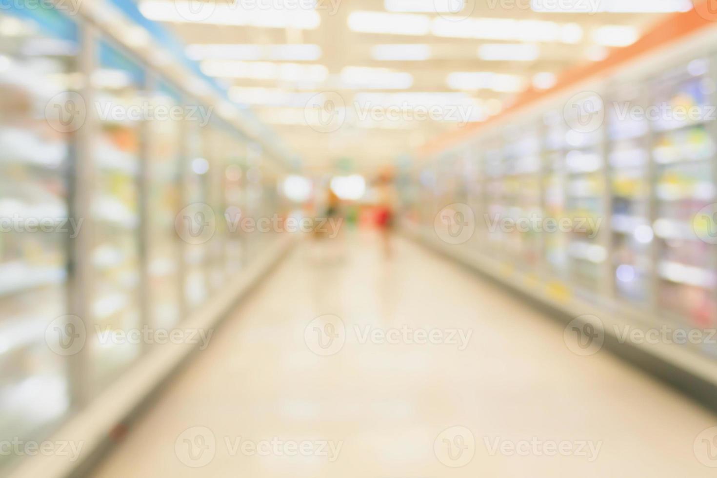 supermarket aisle blur background photo