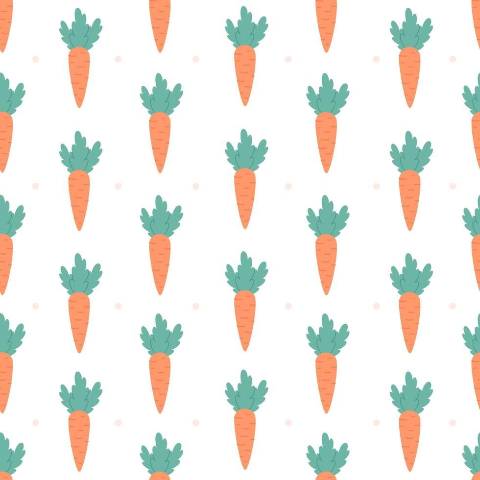 Cute carrot seamless pattern. Design for fabric, textile, wrapping paper. vector
