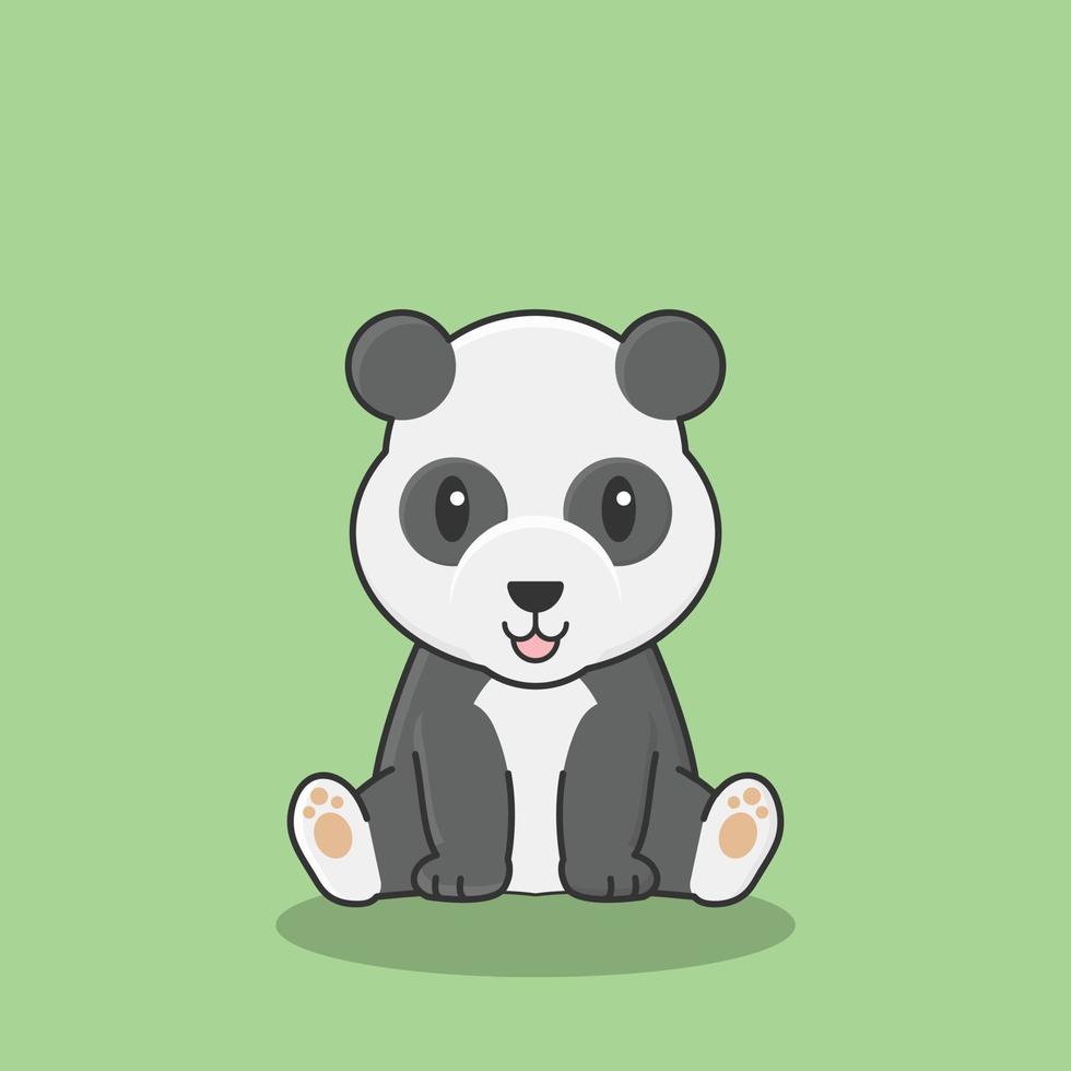 panda drawing chinese character bear asian vector pet cartoon bamboo element animal pattern cute art