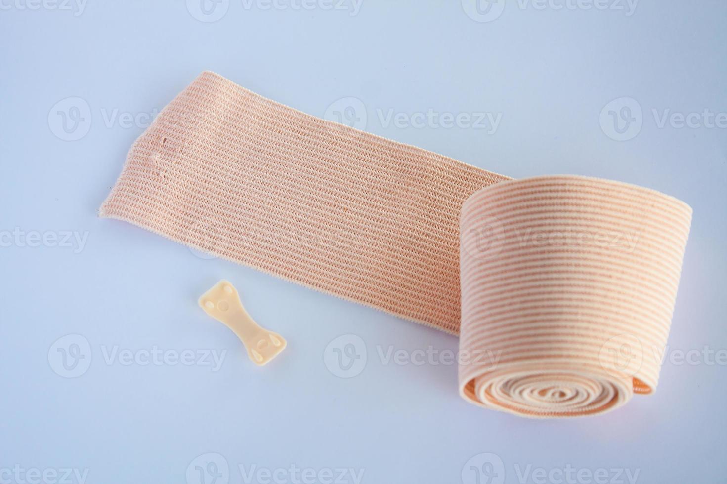 elastic bandage on the white background photo