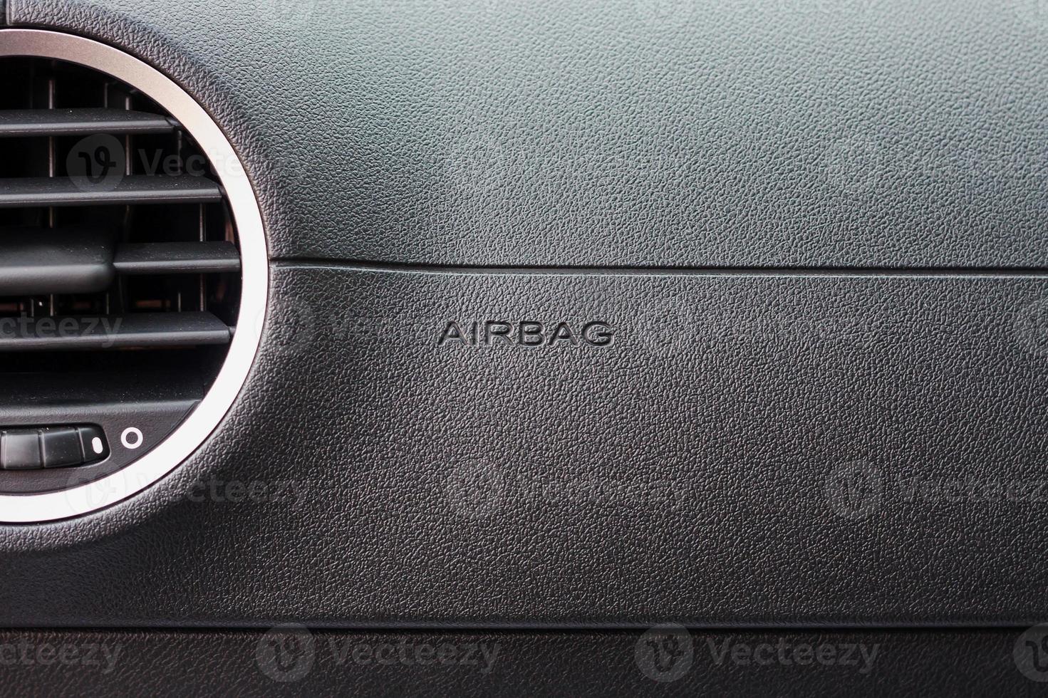airbag sign in the car photo