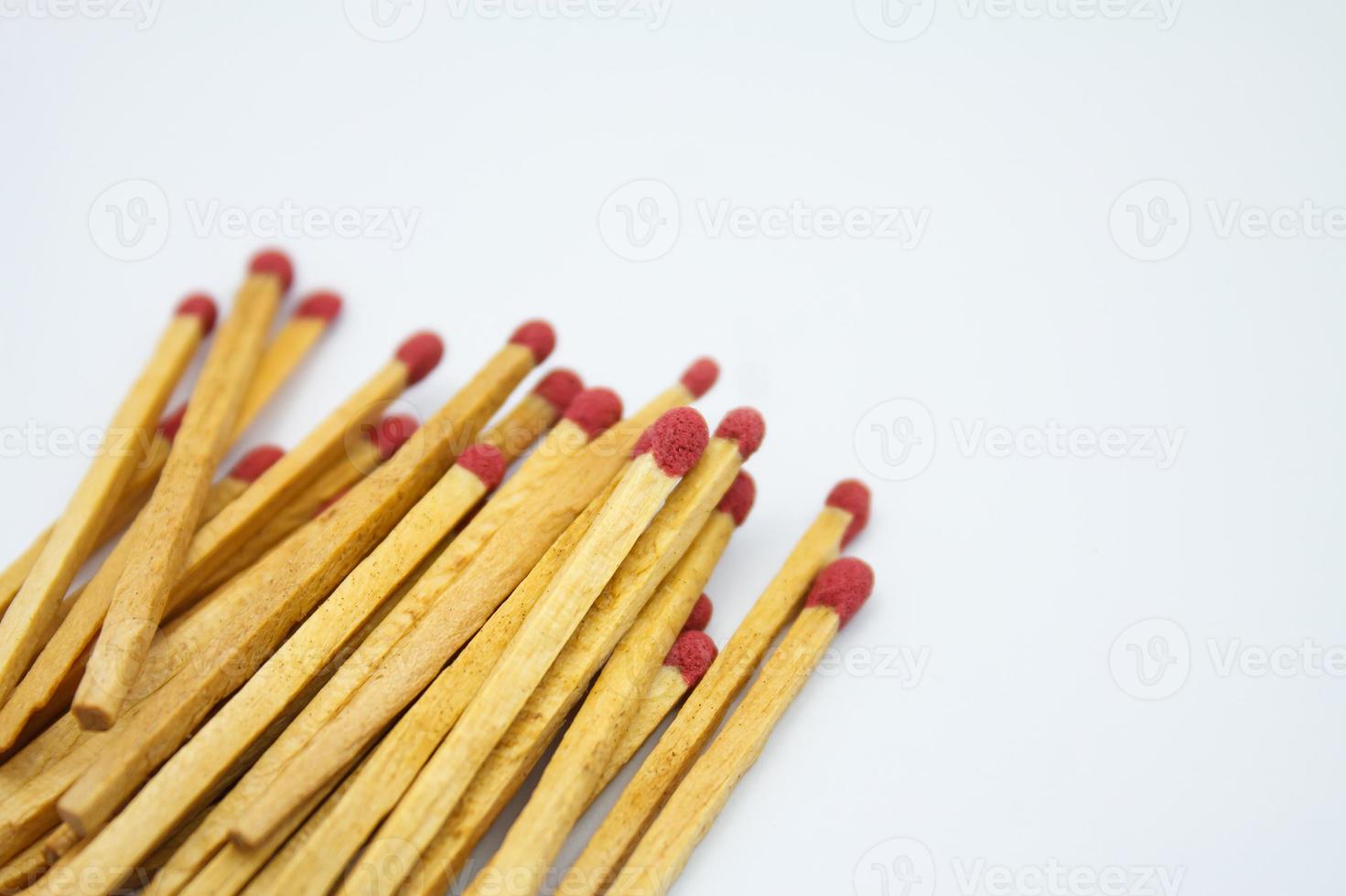 Matches on white background photo