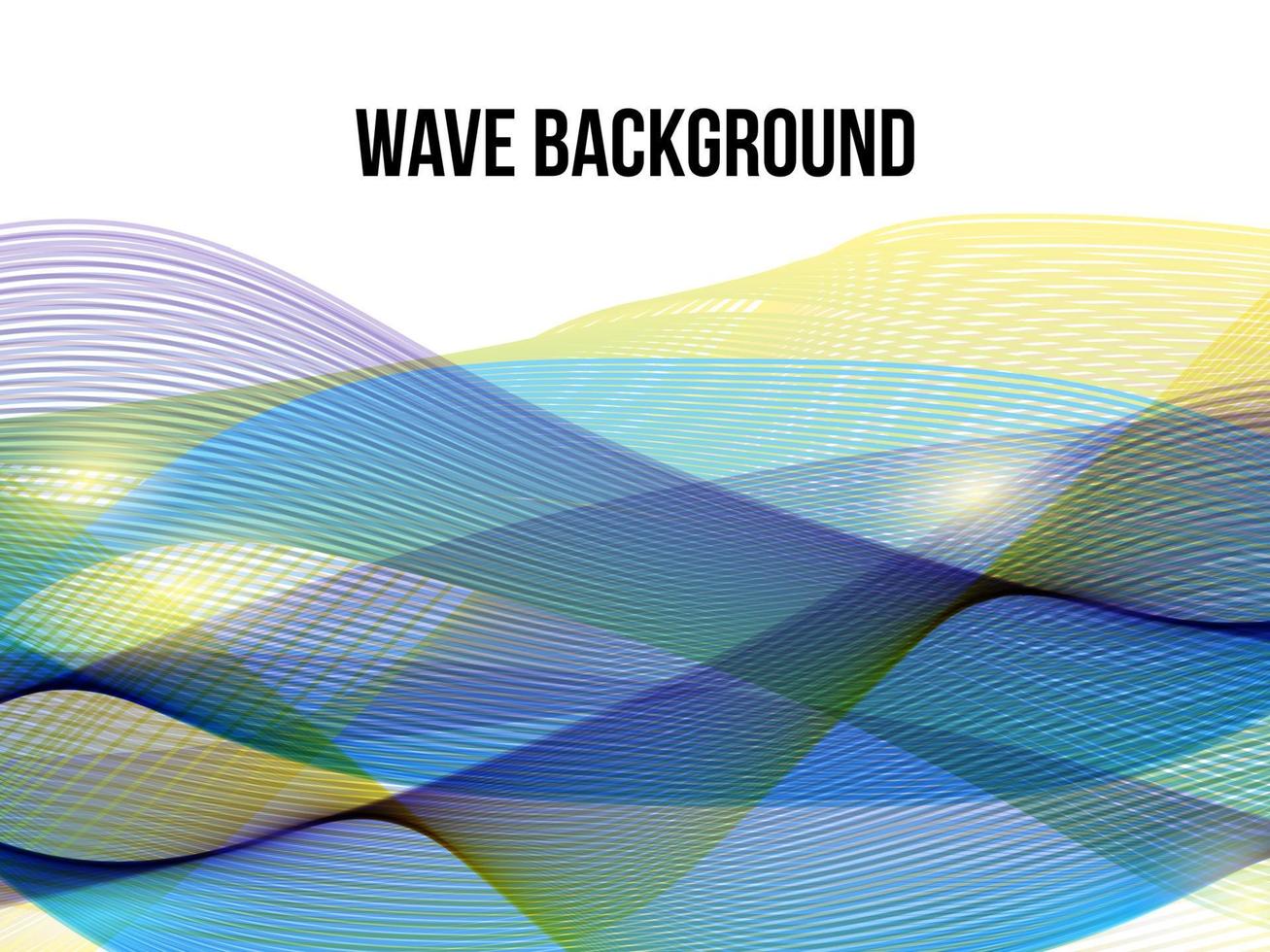 Colorful moving wavy lines. Abstract wave background. Easy to edit design template for your artworks. vector