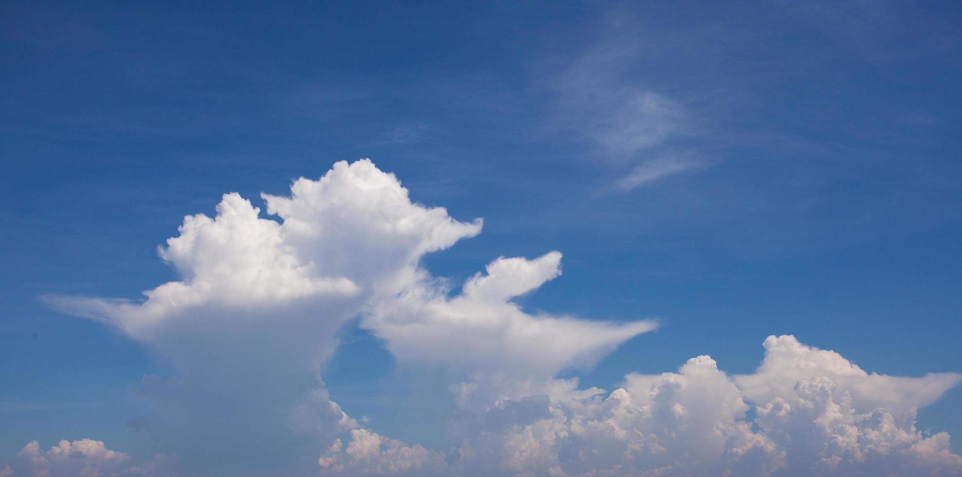 Background picture of white clouds in the sky photo