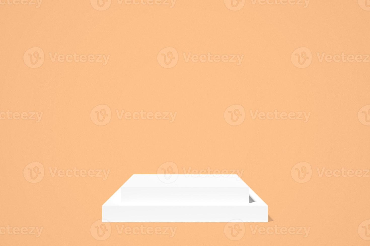 Minimalist modern podium background for branding and product presentation. 3d rendering. photo