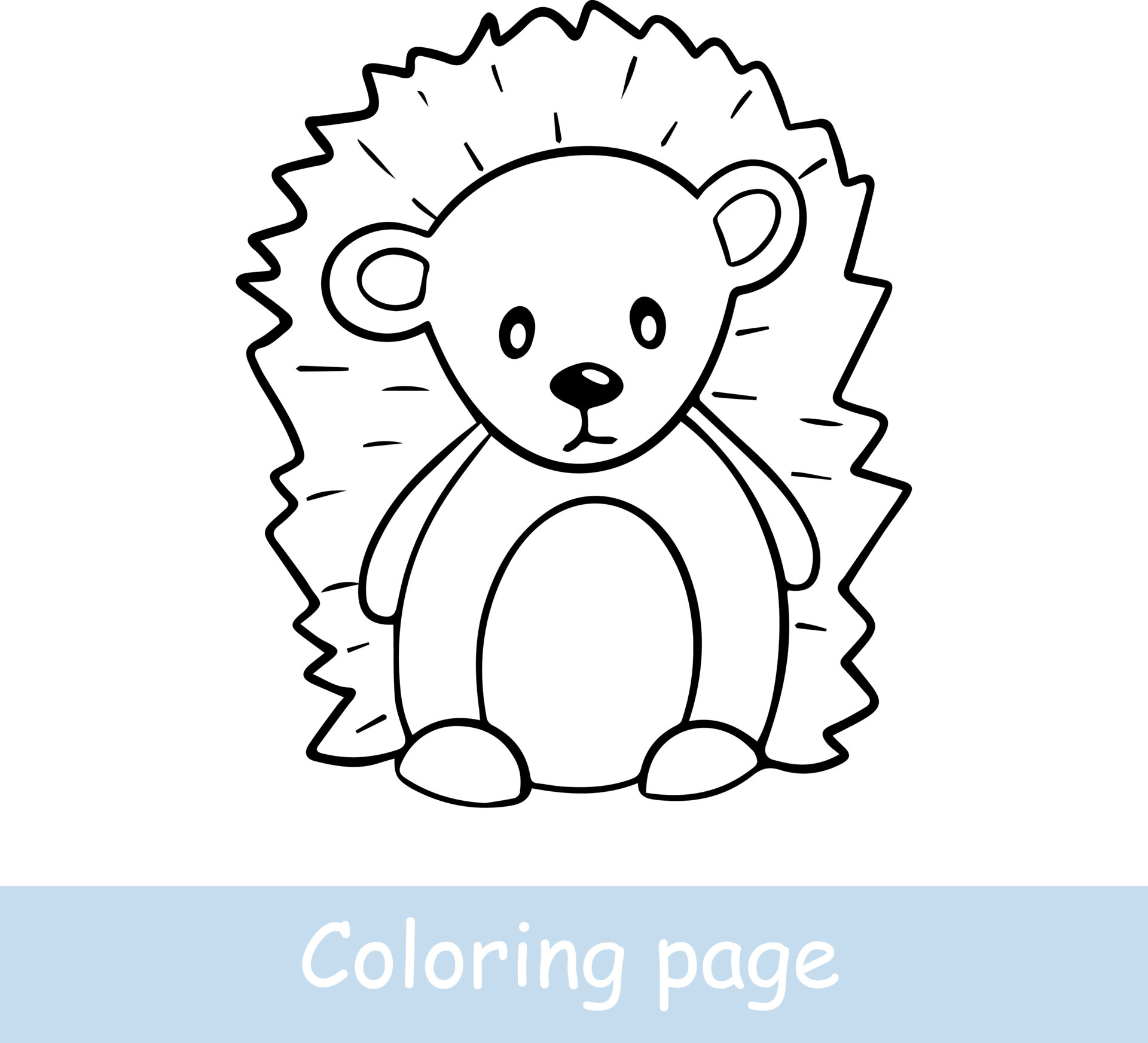 Cute cartoon hedgehog coloring page. Learn to draw animals. Vector line  art, hand drawing. Coloring book for children. 6968460 Vector Art at  Vecteezy