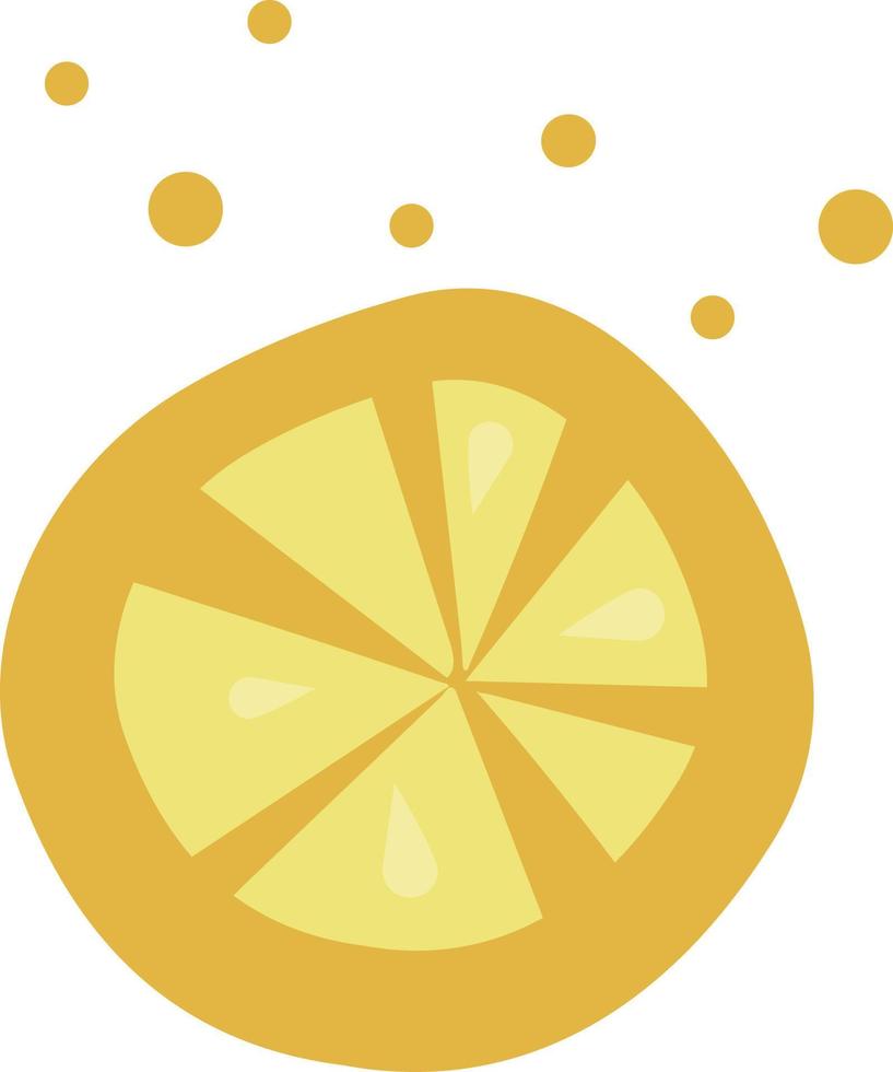 Fresh piece of fruit. orange slice. vegan food. flat vector illustration, element for your design