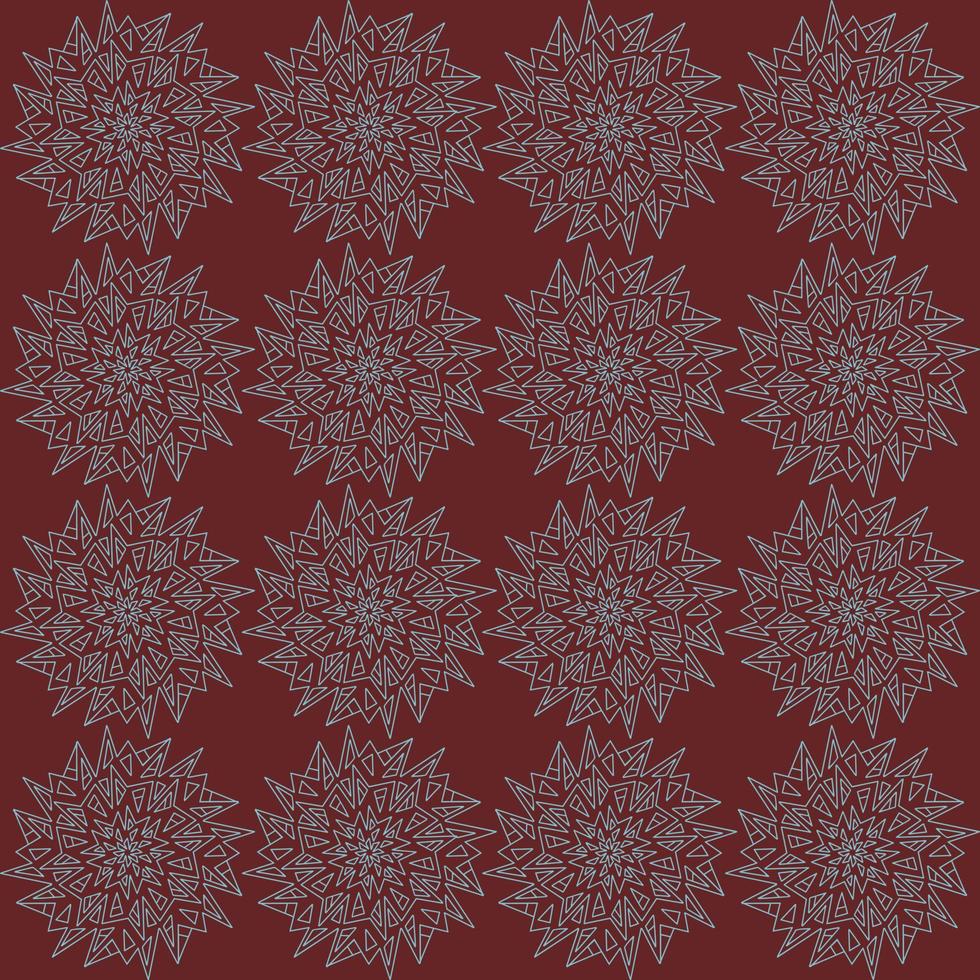 Seamless pattern. Mandala art illustration ornament. Vector hand drawn, line art. In the style of a lace pattern