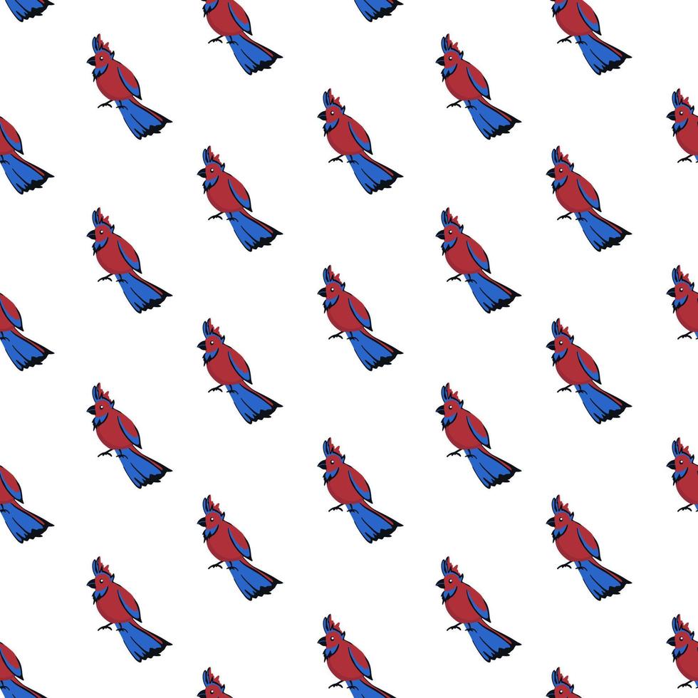 seamless pattern with birds. Cute cartoon parrots. vector