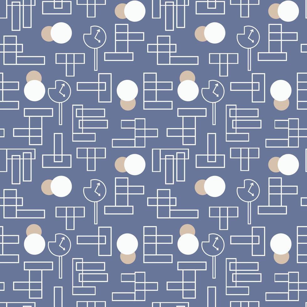 Abstract seamless pattern of geometric shapes vector