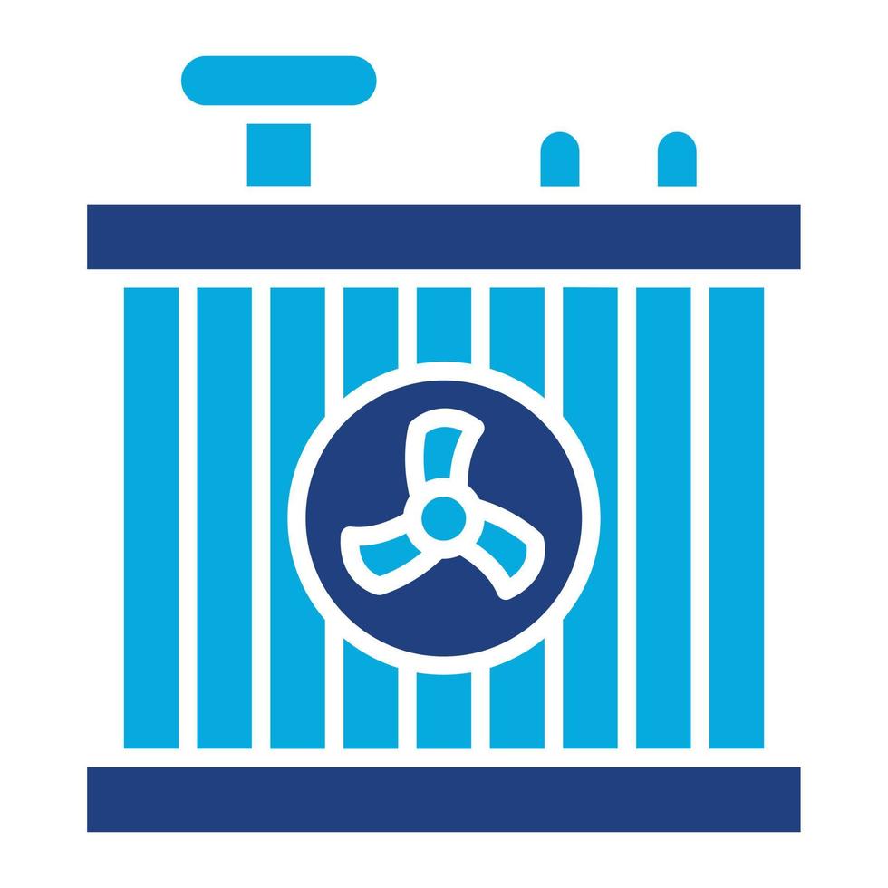 Radiator Glyph Two Color Icon vector