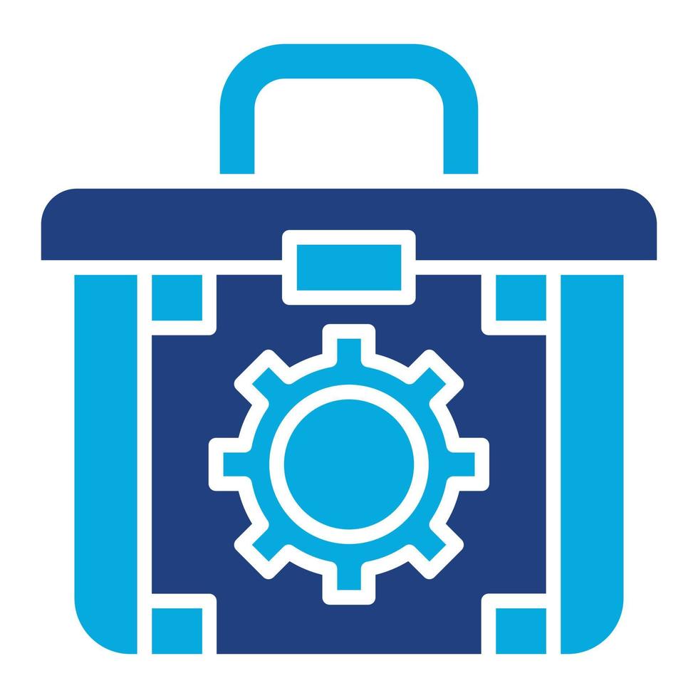 Toolbox Glyph Two Color Icon vector