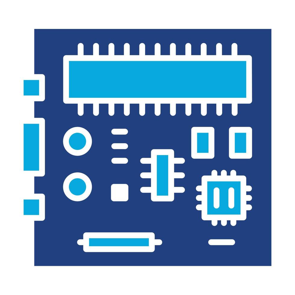 Motherboard Glyph Two Color Icon vector