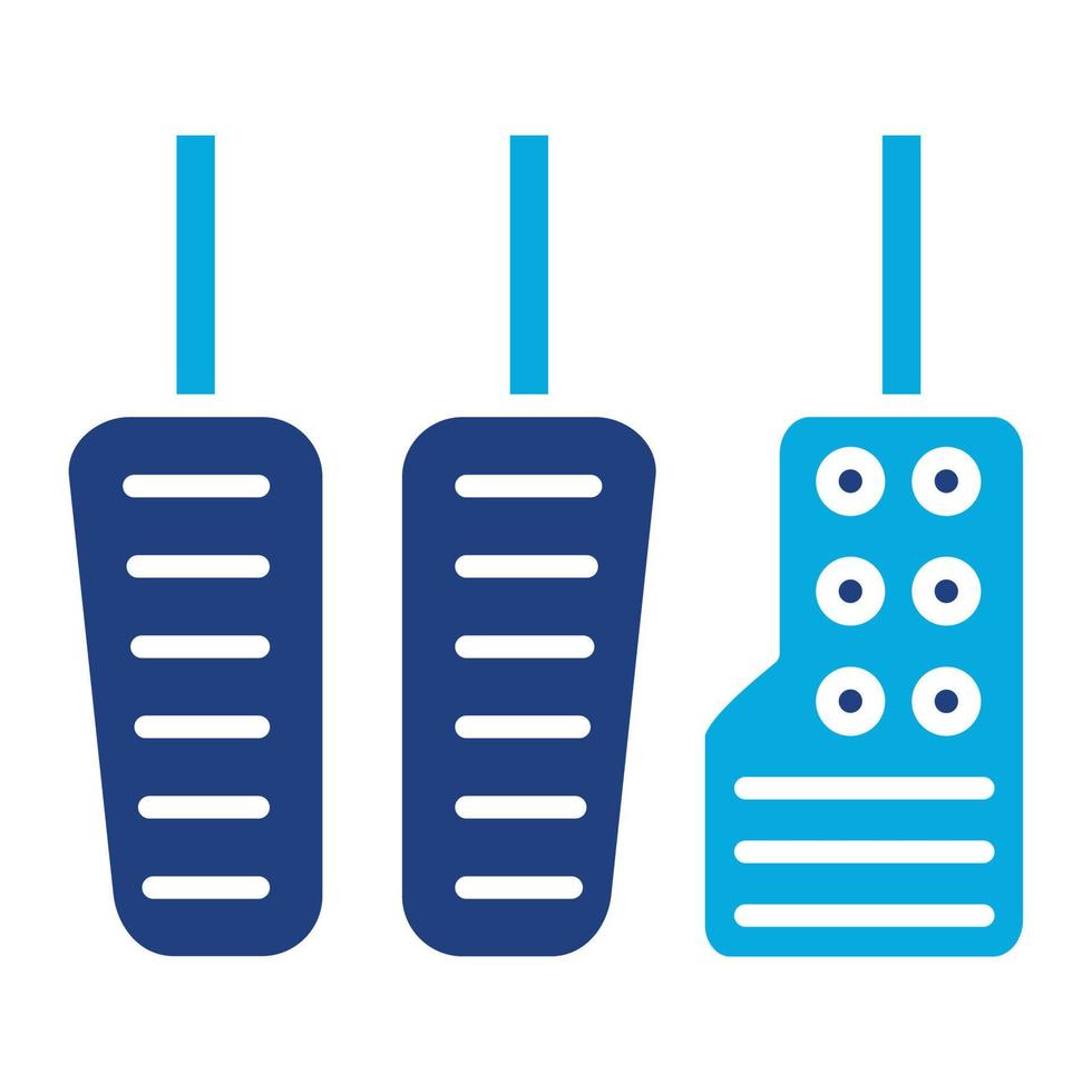 Pedals Glyph Two Color Icon vector