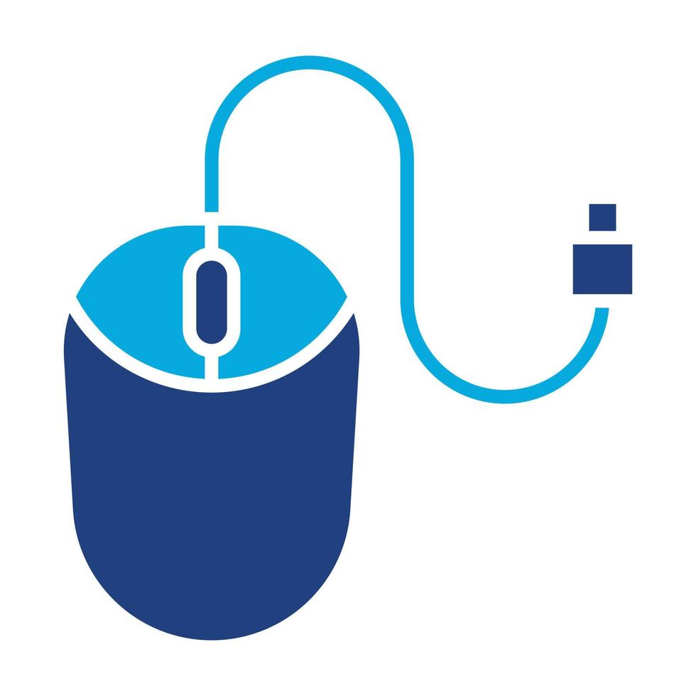 Mouse Glyph Two Color Icon vector