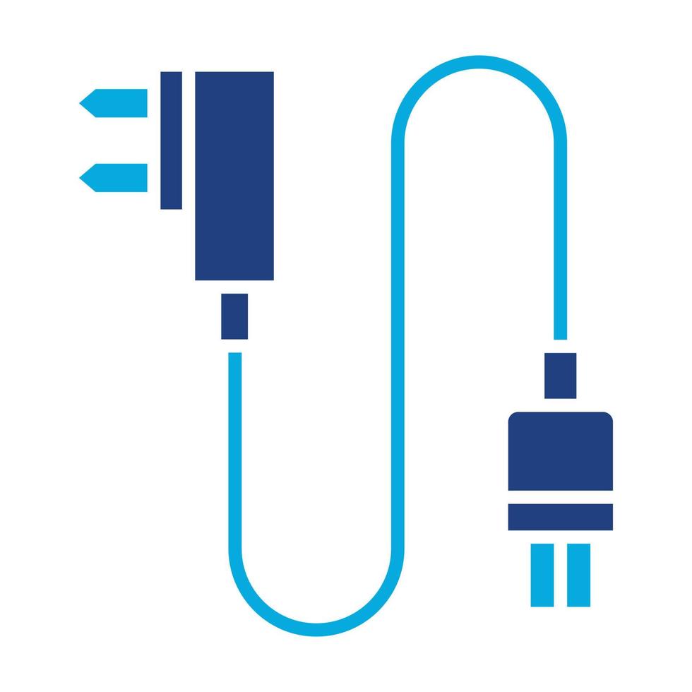 Power Plug Glyph Two Color Icon vector