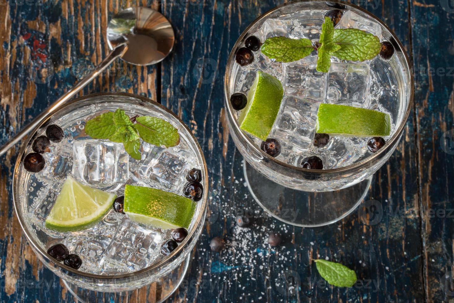 Gin and Tonic with Juniper Berries photo
