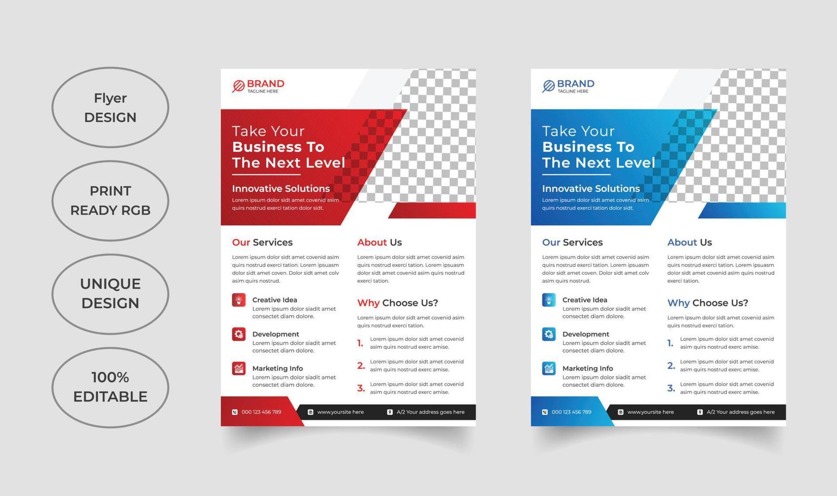 Corporate business flyer design template vector