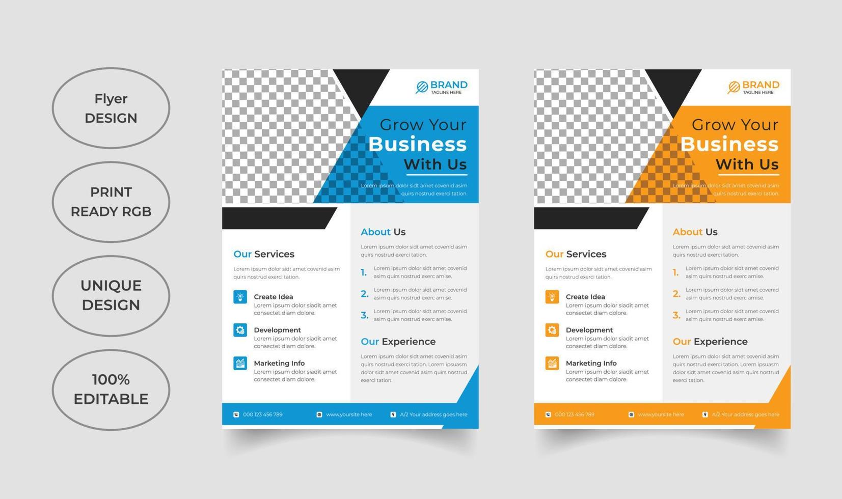 Corporate business flyer design template vector