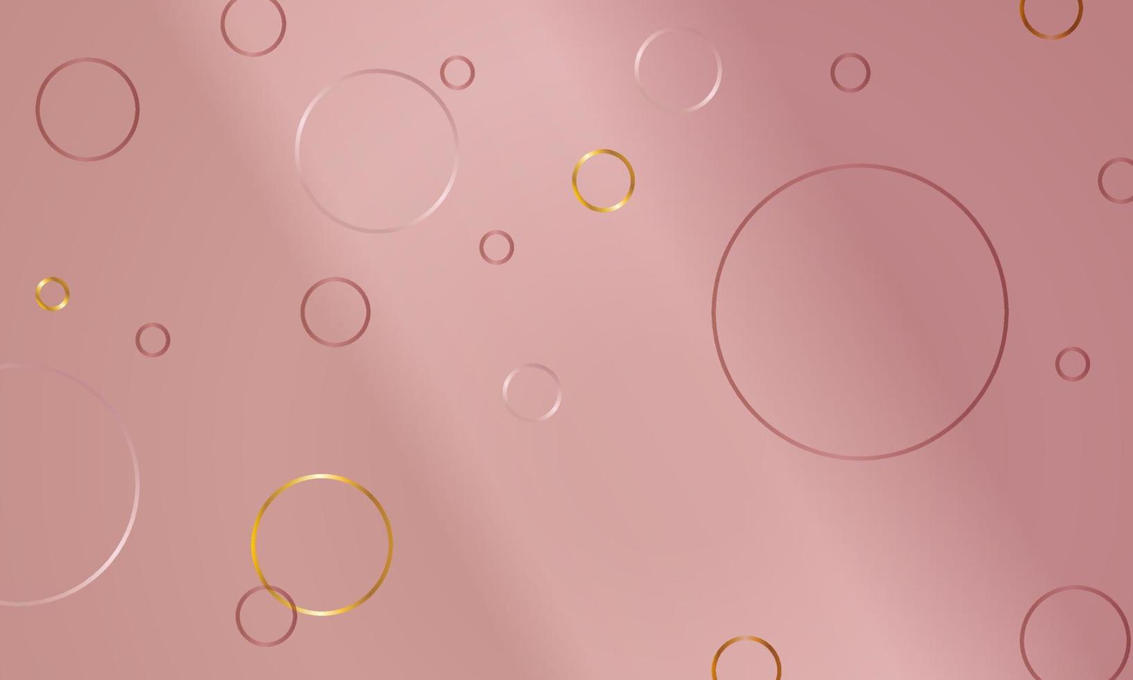 diseño abstracto de baja poli en fondo de oro rosa vector