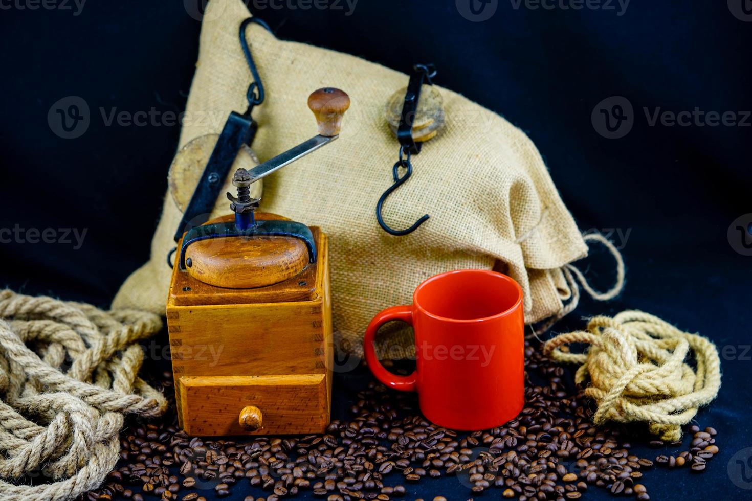 freshly roasted brown coffee beans photo