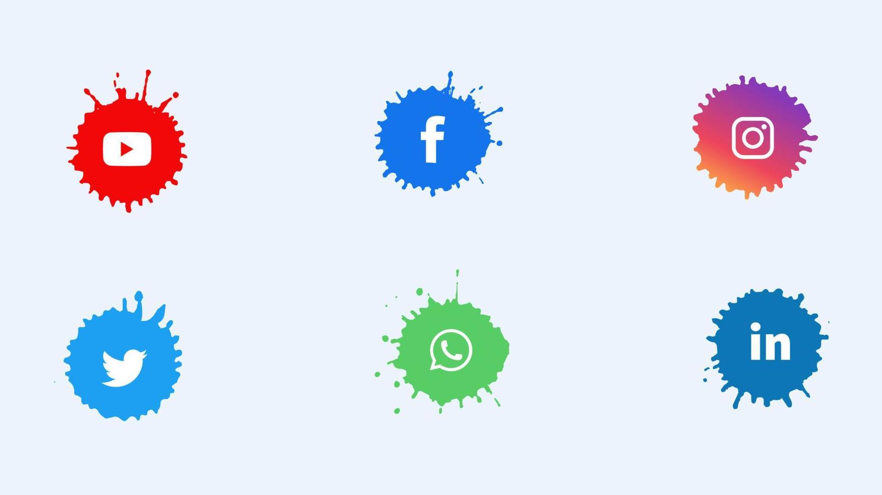 social media lower thirds pack vector