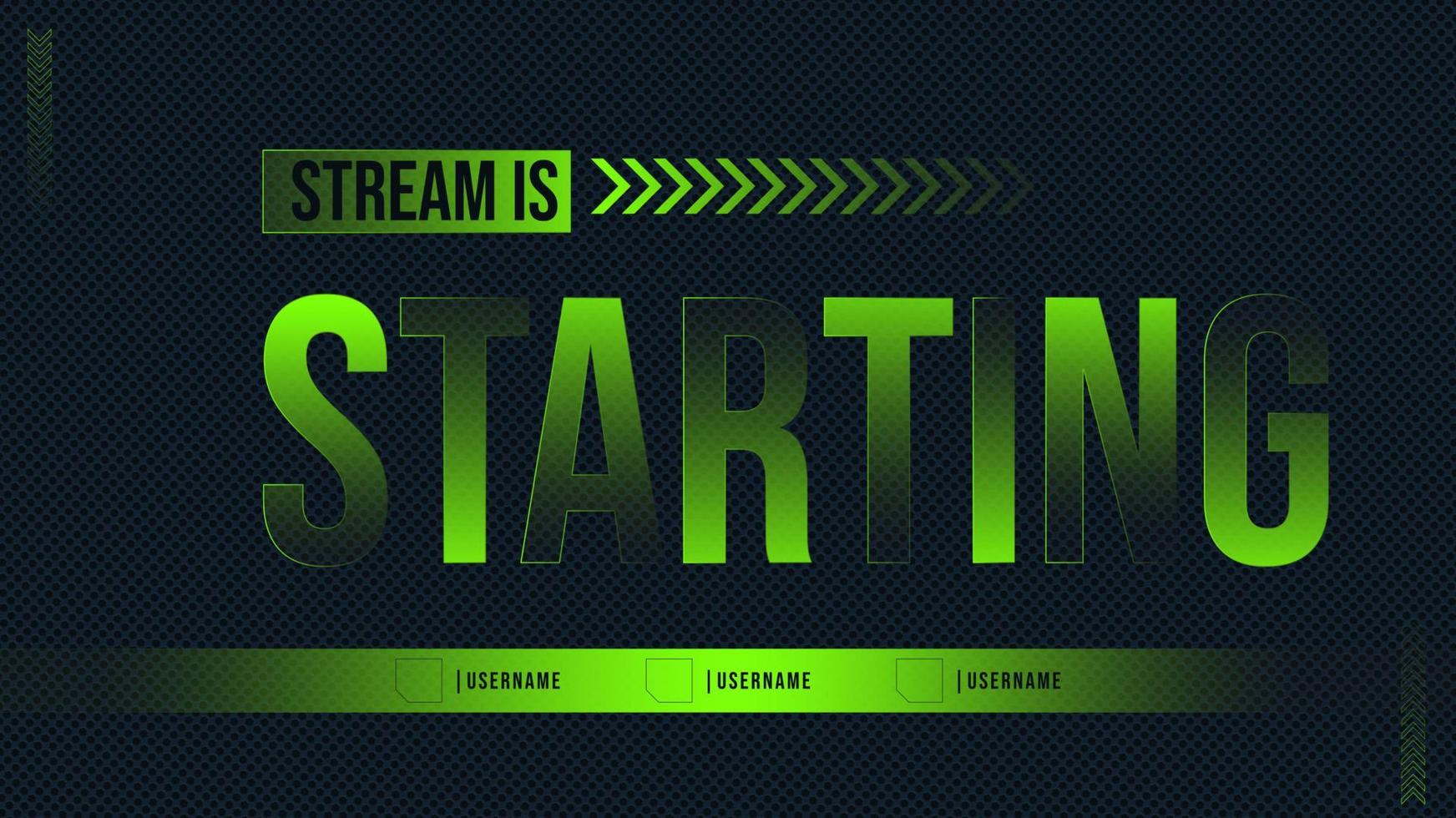 gaming background template for streamer vector