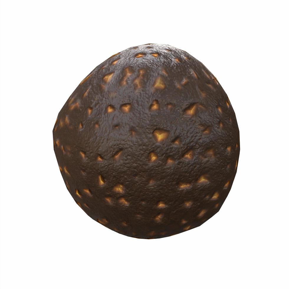 chocolate bomb object isolated on white photo