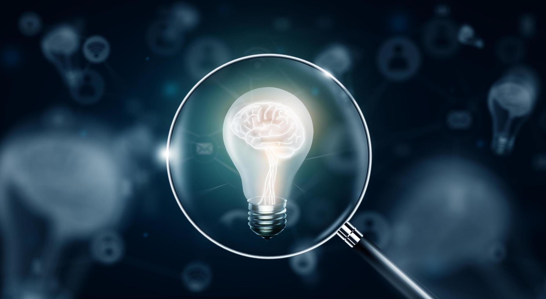 Creative and innovation inspiration. Business and Technology idea concept. 3D Rendering. photo