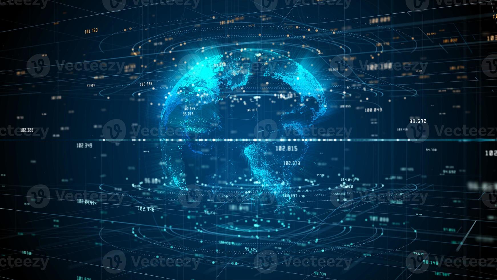 Technology Network Data Connection, Digital Network and Cyber Security Concept, Global Network 5g High-Speed Connection Background. photo