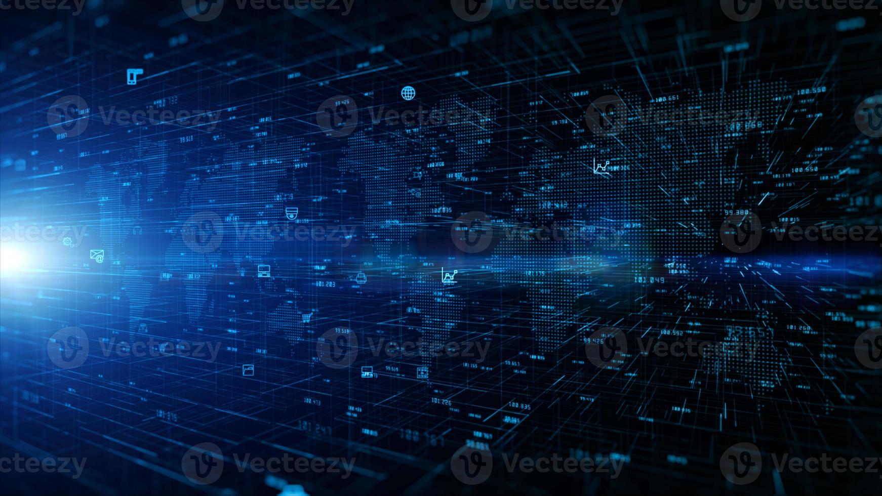 Technology Digital Data Network Connection and Cyber Security Concept, Social network connections, Global network 5g high-speed internet connection data analysis abstract background. photo
